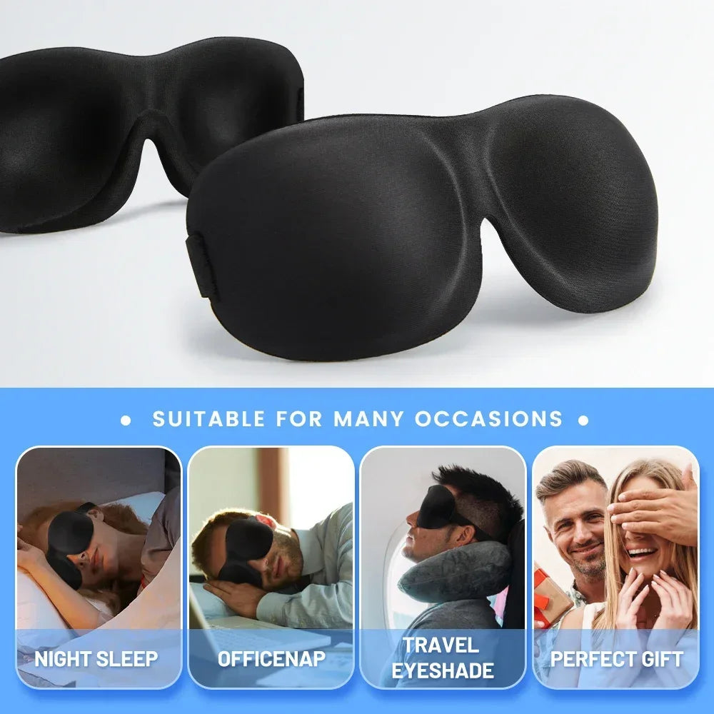 3D Sleeping Eye Mask Shading Breathable Eye Cover Natural Sleeping Eye Mask Memory Foam Block Night Mask Blindfold for Sleep