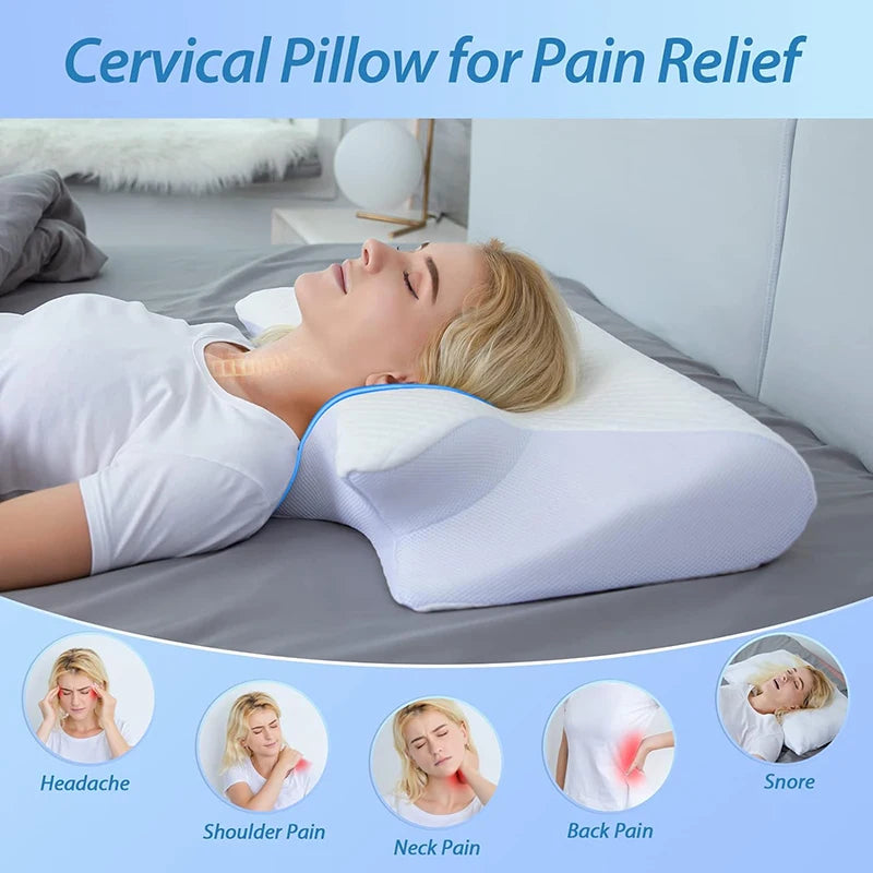 NeckRelief™ Ergonomic Memory Foam Cervical Pillow
